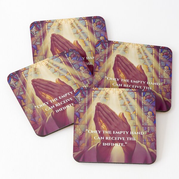 Item preview, Praying Hands with Stained Glass Light – Inspirational Faith Quote designed and sold by ChloeDesigns401.
