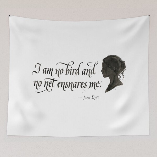 Item preview, I Am No Bird And No Net Ensnares Me Jane Eyre Script designed and sold by Fenay Designs.