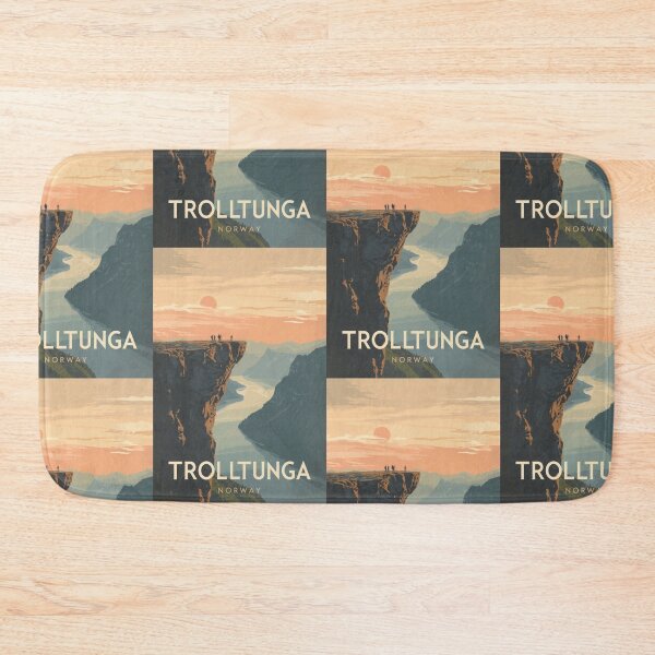 Item preview, Trolltunga Norway Vintage Travel Wall Art designed and sold by Atlas Poster Co..