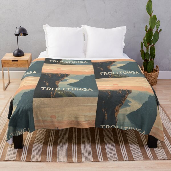 Item preview, Trolltunga Norway Vintage Travel Wall Art designed and sold by Atlas Poster Co..