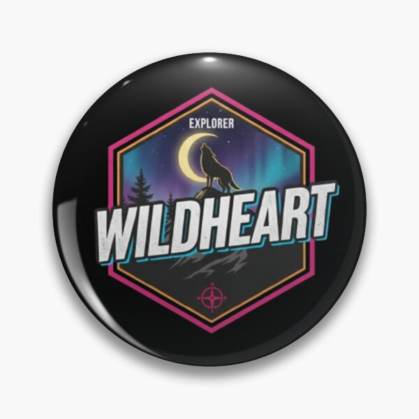 Item preview, Wildheart Explorer – Aurora Wilderness Badge Design designed and sold by Dogandesighn.