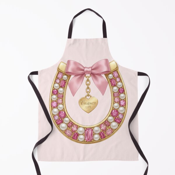 Item preview, Charmed Life Golden Horseshoe Pink Bow designed and sold by DigitalAnnaBanana.