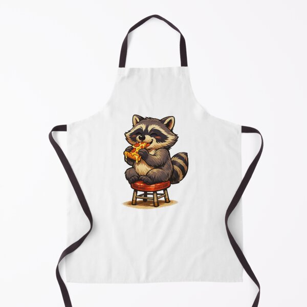 Item preview, Raccoon Eating Pizza Retro Cartoon designed and sold by LuveraxArt.