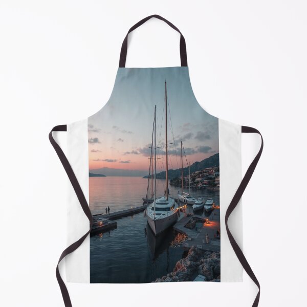Item preview, Luxury Yachts Docked in Harbor at Twilight designed and sold by Jade Ado.