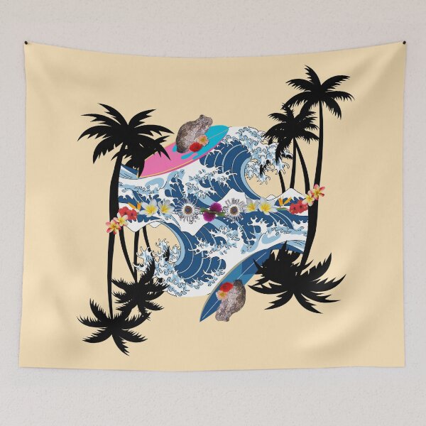 Item preview, Poppy the Surfing Palm Beach Frog designed and sold by DizzyButterfly.