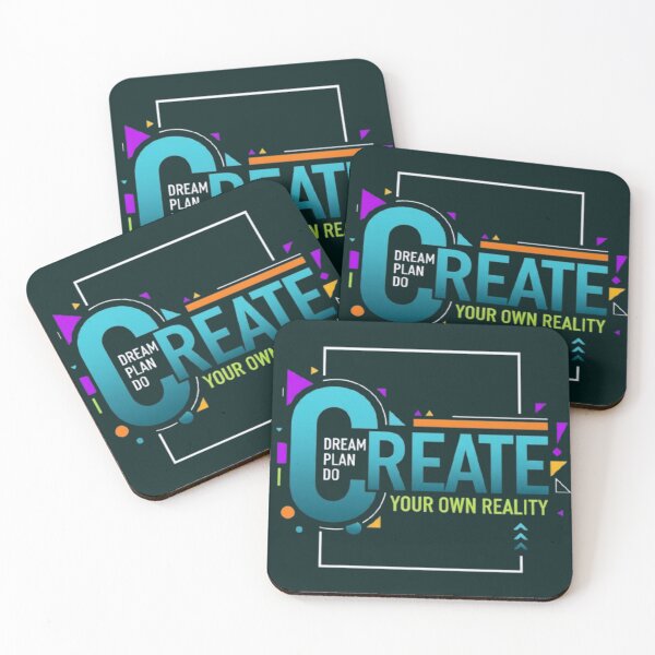 Item preview, Create Your Own Reality – Motivational Quote Design designed and sold by Dogandesighn.