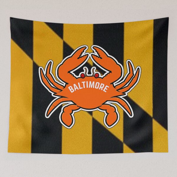 Item preview, Baltimore Crab Maryland Flag designed and sold by Q Art & Design .