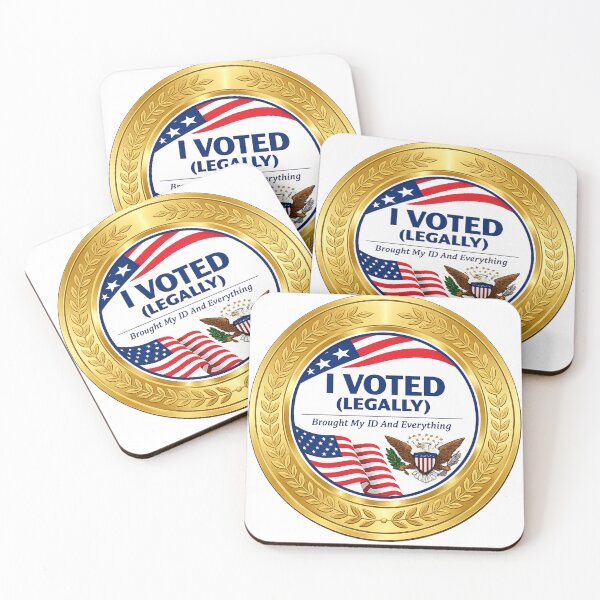 Item preview, I Voted Legally Brought My ID And Everything - Funny Election Integrity Parody Seal designed and sold by The Freedom Forge.