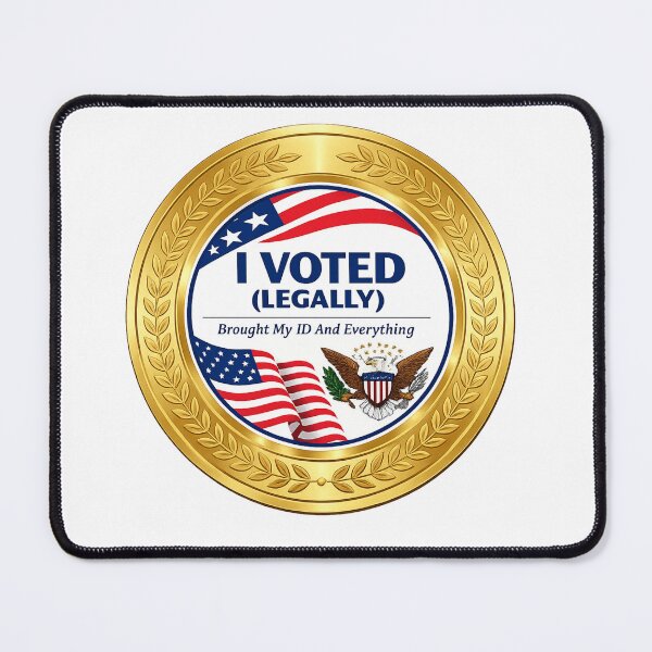 Item preview, I Voted Legally Brought My ID And Everything - Funny Election Integrity Parody Seal designed and sold by The Freedom Forge.
