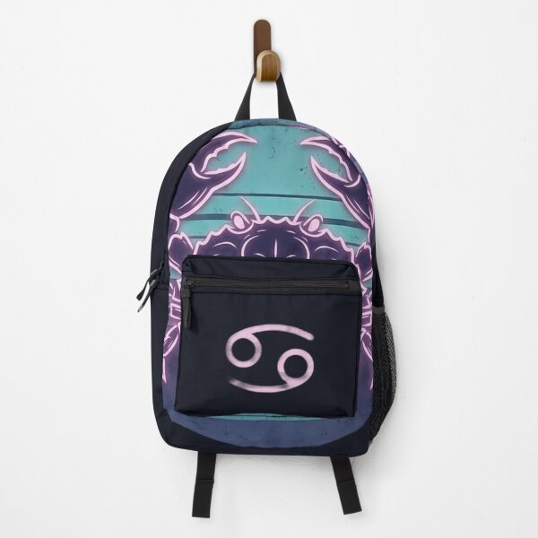 Item preview, Cancer Zodiac — Neon Crab Portrait, Retro Teal & Pink Cosmic Art designed and sold by DPSz.
