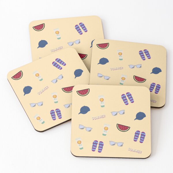 Item preview, Summer Sunglasses Flipflops Sunscreen Watermelon Stickers Prints Posters Wall Art Magnet Home Coffee Cup Decoration TShirt Stationary Notebook Magnet Hat Kitchen Work School Office Redbubble Shop designed and sold by Saritas Boutique Shop.