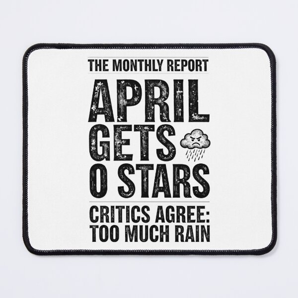 Item preview, April Gets 0 Stars Funny Monthly Report designed and sold by GrafTeesLab.