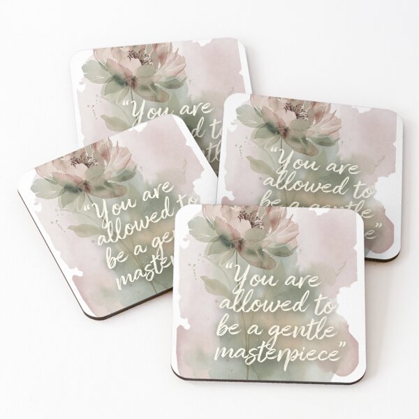 Item preview, Gentle Masterpiece Floral Quote designed and sold by CoquetteLunaCo.