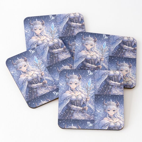 Item preview, Capricorn Anime Zodiac Queen – Celestial Astrology Aesthetic Capricorn Art designed and sold by Bonitivity Zodiacs.