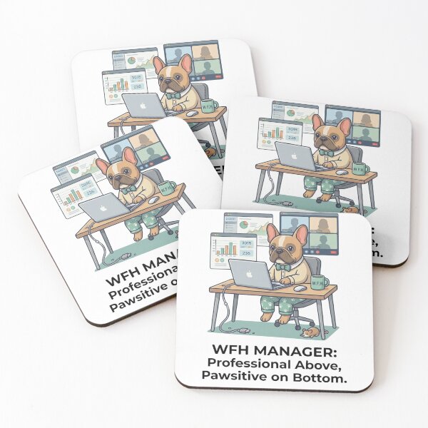 Item preview, Funny French Bulldog Work From Home - Office Humor Dog designed and sold by fabgemelck.