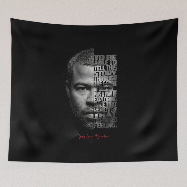 Item preview, Jordan Peele Split Face Quote Poster designed and sold by Enea Kelo.