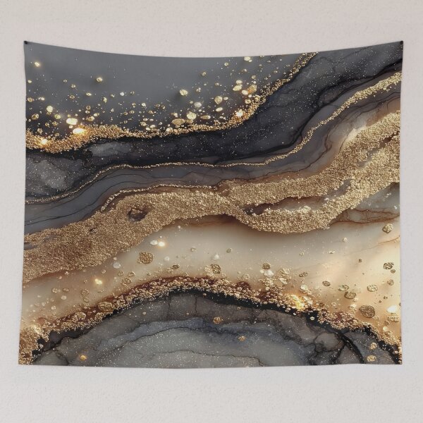 Item preview, Fractured Dark Basalt and Beige Quartz Pattern designed and sold by Nine Lives Studio.
