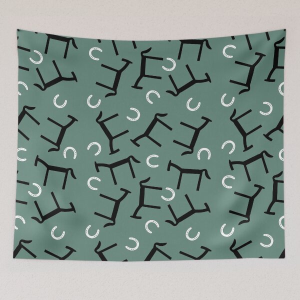 Item preview, Cute horse green seamless pattern designed and sold by SeamlessDsign.