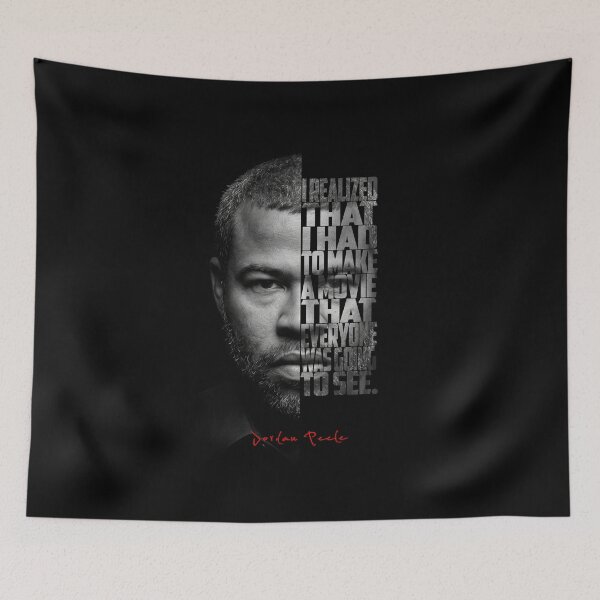 Item preview, Jordan Peele Split Face Quote Poster designed and sold by Enea Kelo.