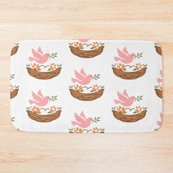 Item preview, Dove Carrying Olive Sprig Over Floral Nest designed and sold by FunFitLife Studio.