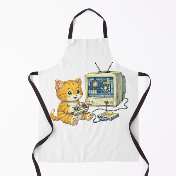 Item preview, Retro Gamer Cat – Vintage Console Sticker Illustration designed and sold by Felixuss.