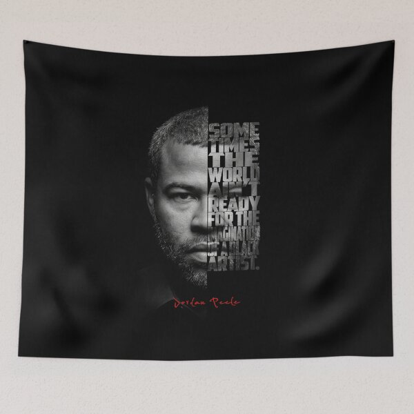 Item preview, Jordan Peele Split Face Quote Poster designed and sold by Enea Kelo.