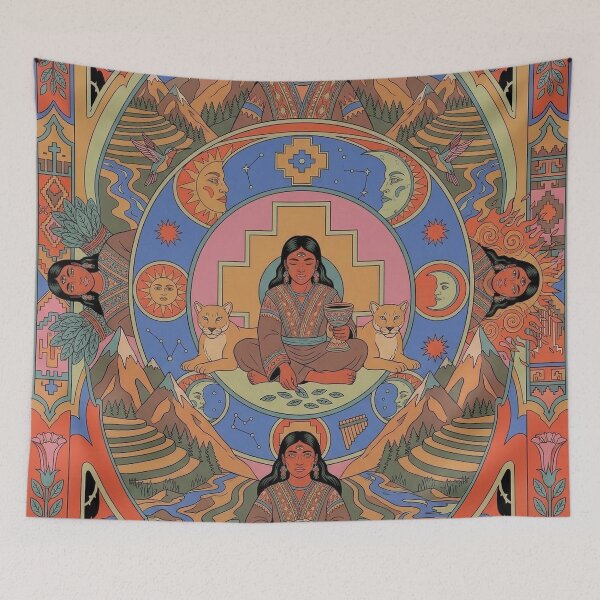 Item preview, Sacred Balance: Chakana, Puma and Pachamama designed and sold by HANANTI.