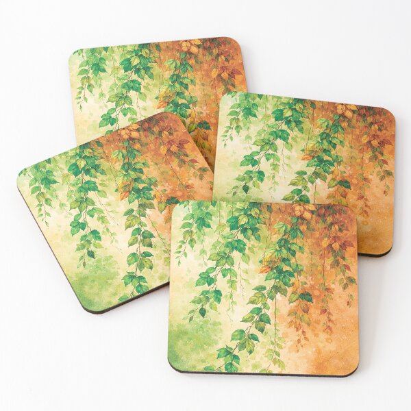 Item preview, Seasonal Vine Leaves in Soft Watercolor Style designed and sold by Gold Turtle  Lina.