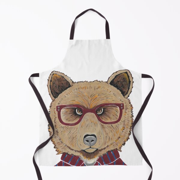 Item preview, Funny Brown Bear With Red Glasses designed and sold by Sartoris Art.