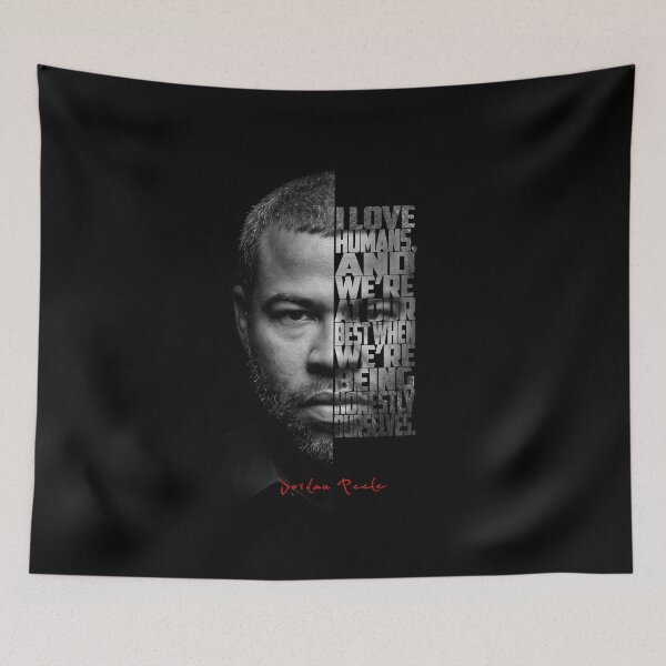 Item preview, Jordan Peele Split Face Quote Poster designed and sold by Enea Kelo.