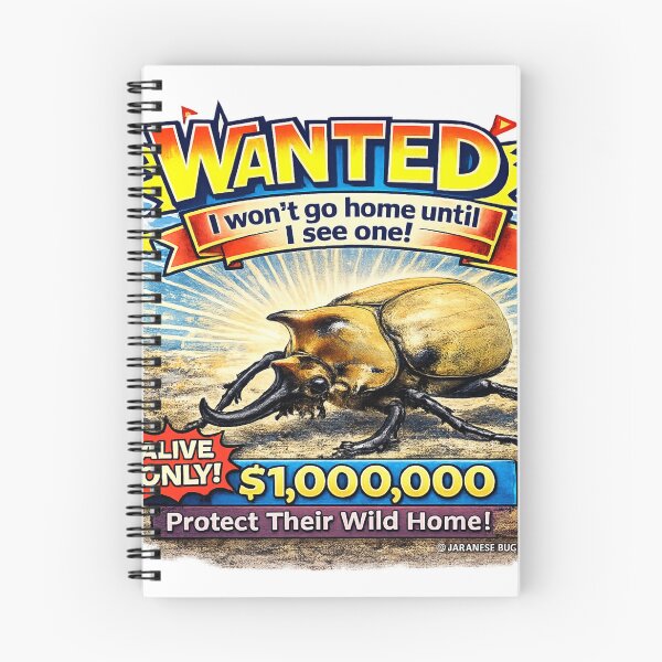 Item preview, WANTED Elephant Beetle Shirt Cool Bug Hunter Kids Insect Lover Gift Rhinoceros Beetle Nature Conservation Tee designed and sold by Japanese Bug Hunter.