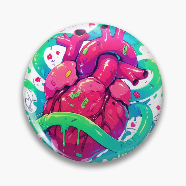 Item preview, Feel Pressure Still Beating – Neon Anatomical Heart Pop Art designed and sold by YSiGn_.
