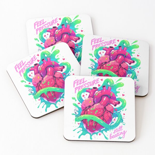 Item preview, Feel Pressure Still Beating – Neon Anatomical Heart Pop Art designed and sold by YSiGn_.