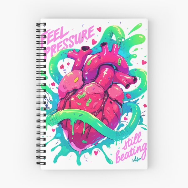 Item preview, Feel Pressure Still Beating – Neon Anatomical Heart Pop Art designed and sold by YSiGn_.