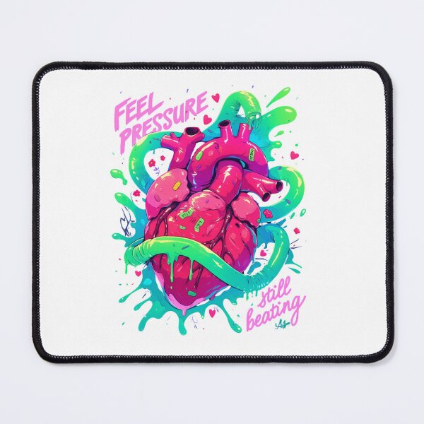 Item preview, Feel Pressure Still Beating – Neon Anatomical Heart Pop Art designed and sold by YSiGn_.