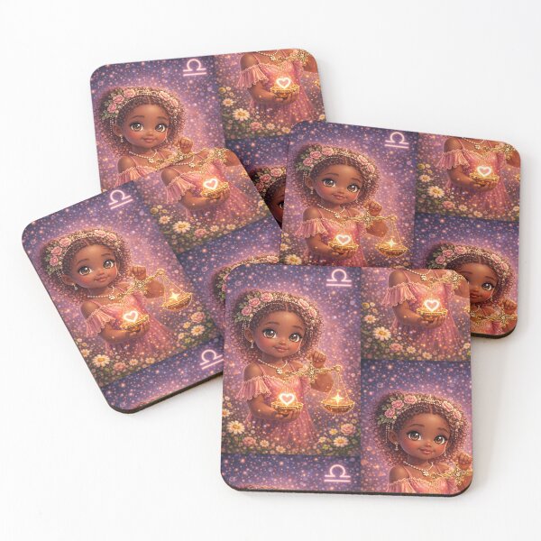 Item preview, Lil Libra Zodiac Kid ♎ Cute Black Zodiac Air Sign Art designed and sold by Bonitivity Zodiacs.