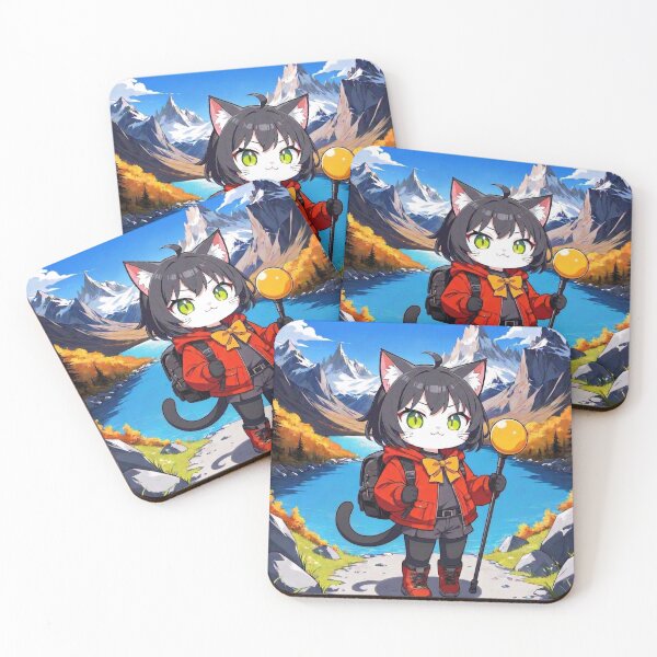 Item preview, Milky The Cat - Living Miau Best Life, Cute Anime Cat Patagonia Adventure designed and sold by WhisKerinK.