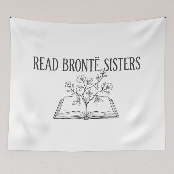 Item preview, Read Brontë Sisters Open Book Floral Literature designed and sold by Fenay Designs.