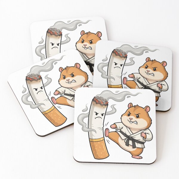 Item preview, Karate Hamster Fighting Smoking Cigarette designed and sold by ART BOND.