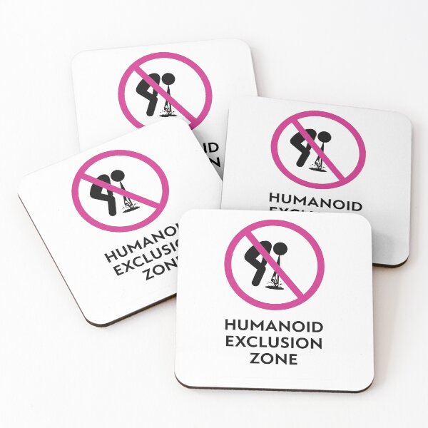 Item preview, Humanoid Exclusion Zone: Funny Introvert Warning Sign designed and sold by Tamer ⭐⭐⭐⭐⭐.