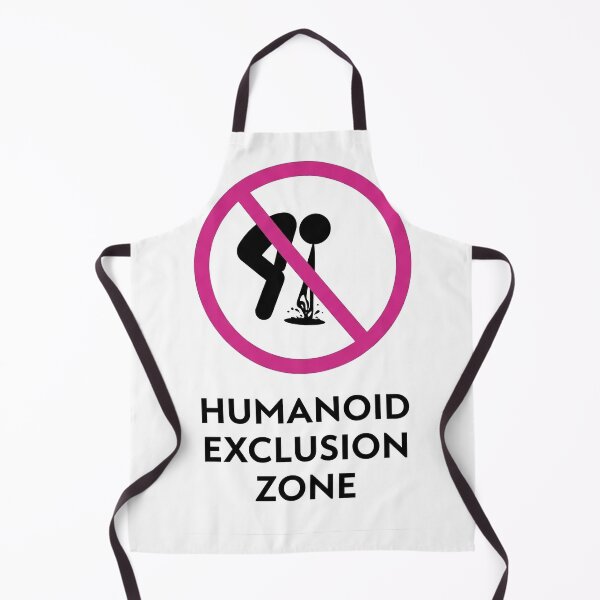 Item preview, Humanoid Exclusion Zone: Funny Introvert Warning Sign designed and sold by Tamer ⭐⭐⭐⭐⭐.