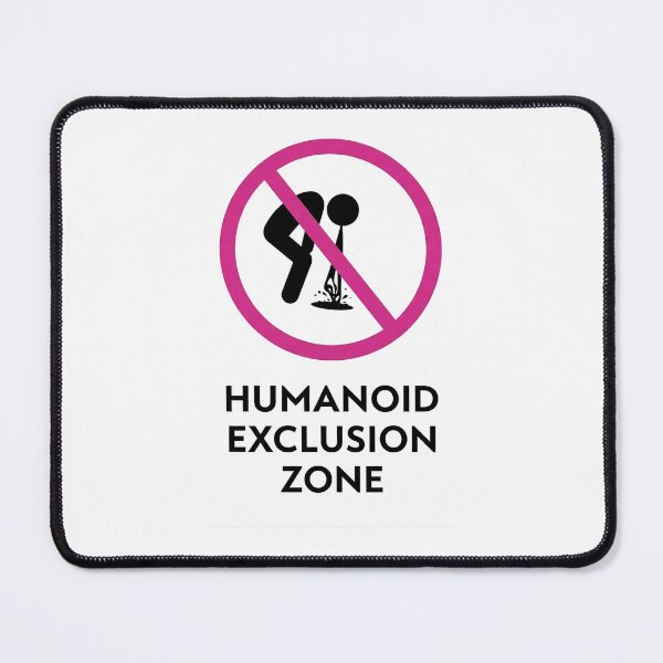 Item preview, Humanoid Exclusion Zone: Funny Introvert Warning Sign designed and sold by Tamer ⭐⭐⭐⭐⭐.