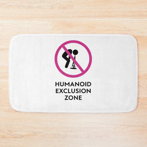Item preview, Humanoid Exclusion Zone: Funny Introvert Warning Sign designed and sold by Tamer ⭐⭐⭐⭐⭐.