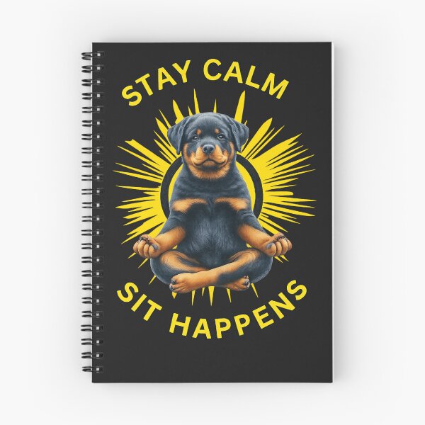 Item preview, Rottweiler - Stay Calm Sit Happens designed and sold by 123ks.
