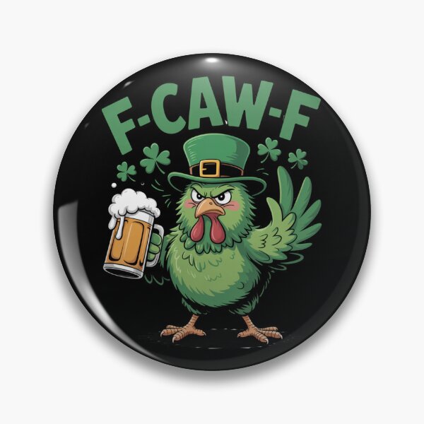 Item preview, F-Caw-F Light Green Fluffy Rooster Leprechaun Hat Beer Wave St. Patrick's Day Funny Tee designed and sold by DarylWelsh2024.