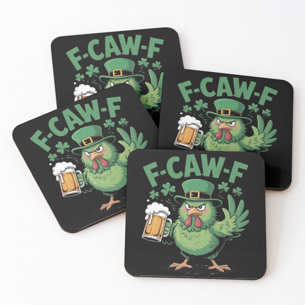 Item preview, F-Caw-F Light Green Fluffy Rooster Leprechaun Hat Beer Wave St. Patrick's Day Funny Tee designed and sold by DarylWelsh2024.