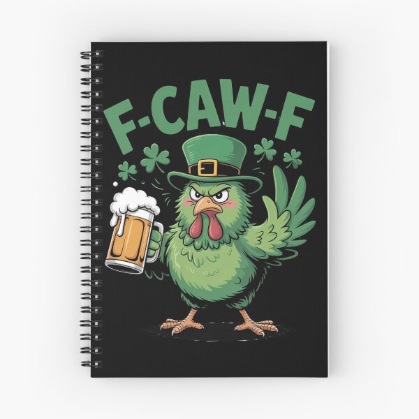 Item preview, F-Caw-F Light Green Fluffy Rooster Leprechaun Hat Beer Wave St. Patrick's Day Funny Tee designed and sold by DarylWelsh2024.