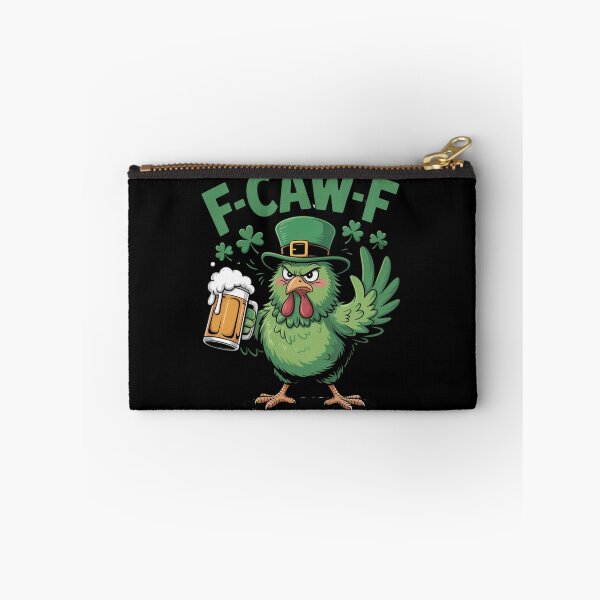 Item preview, F-Caw-F Light Green Fluffy Rooster Leprechaun Hat Beer Wave St. Patrick's Day Funny Tee designed and sold by DarylWelsh2024.