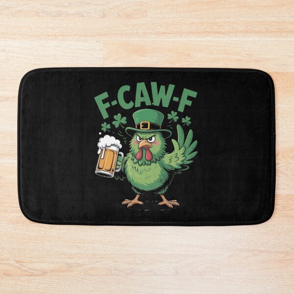 Item preview, F-Caw-F Light Green Fluffy Rooster Leprechaun Hat Beer Wave St. Patrick's Day Funny Tee designed and sold by DarylWelsh2024.
