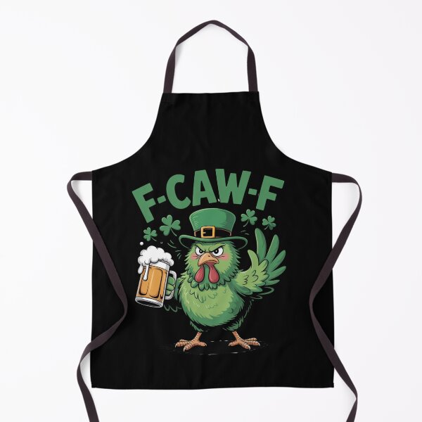 Item preview, F-Caw-F Light Green Fluffy Rooster Leprechaun Hat Beer Wave St. Patrick's Day Funny Tee designed and sold by DarylWelsh2024.